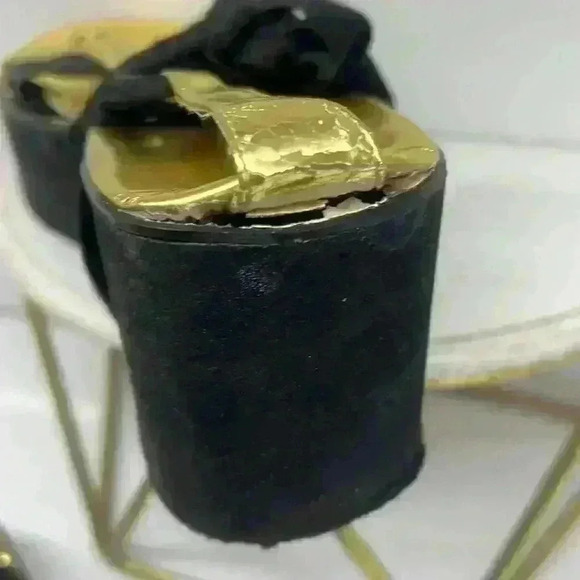 Black Platform sandal with rhinestones - Picture 3 of 7